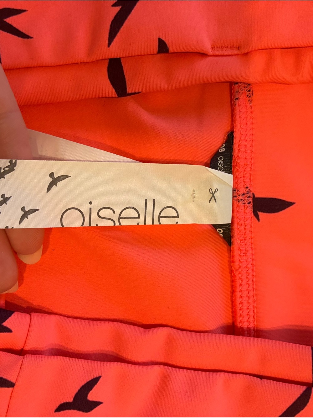 Oiselle Women’s Orange Bird Running Shorts Size 8 - Picture 3 of 7
